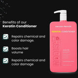 Amazon Protein Keratin Conditioner, Professional Sulphate Free Hair Treatment, 33.81 fl oz, Pink 1000 ml, For Professional Use