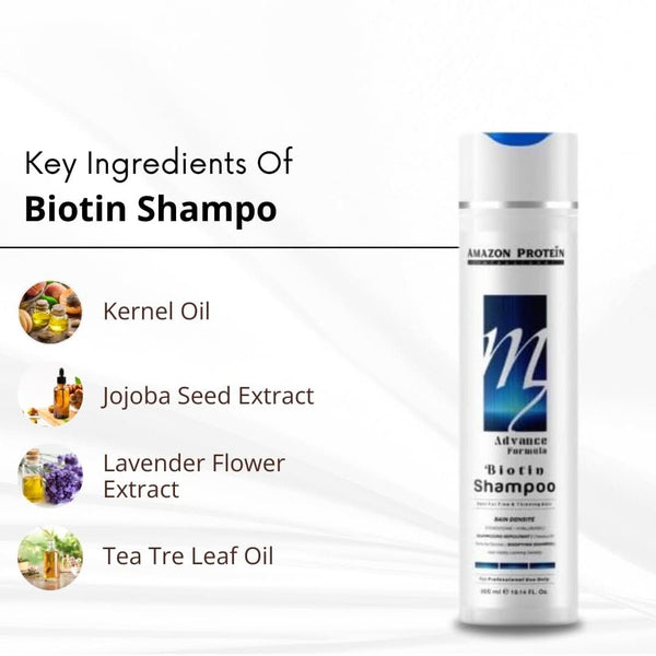 Biotin Shampoo Sulphate Free 300ml | Professional Hair Treatment | Strengthens Hair & Reduces Hair Fall | For Men & Women, All Hair Types
