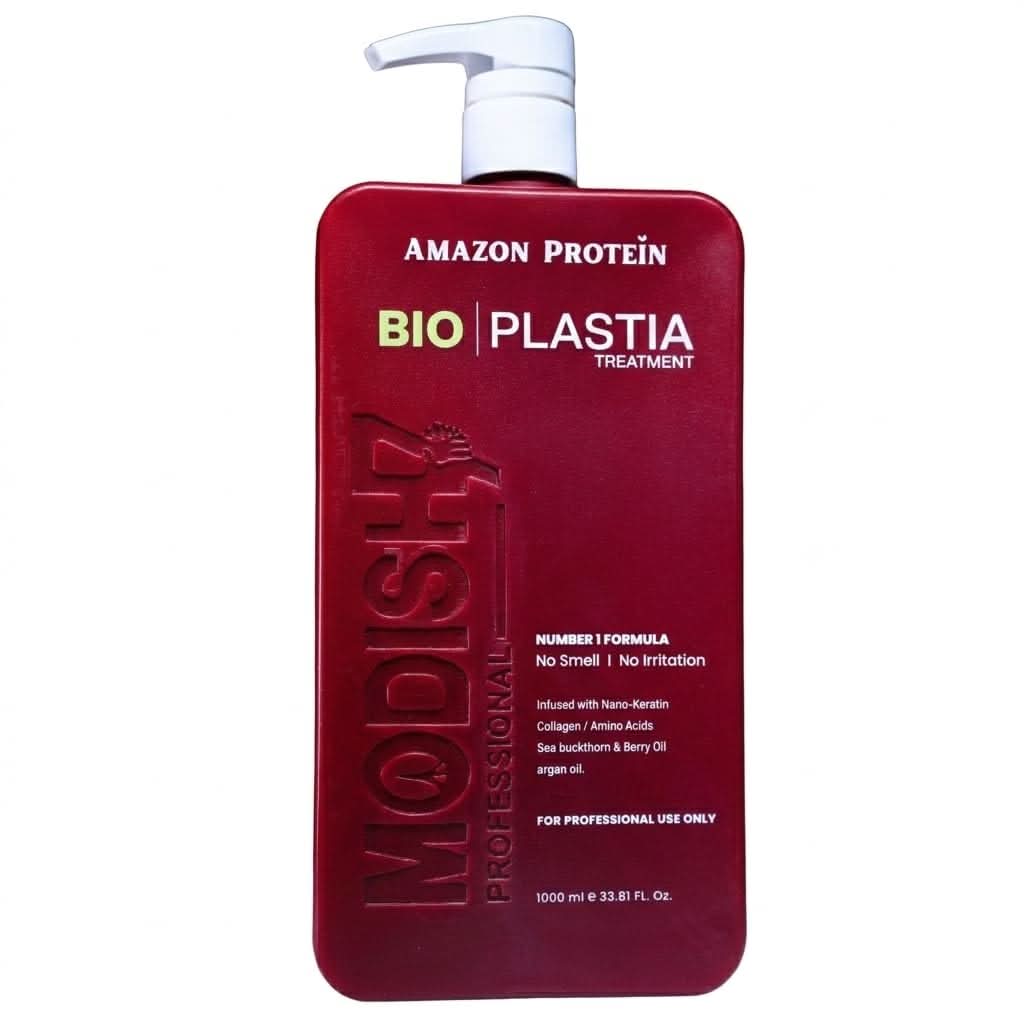 Amazon Protein Bio Plastia Treatment, 1000 ml Professional Hair Care, 33.8 Fl Oz, Nano-Keratin and Argan Oil Formula
