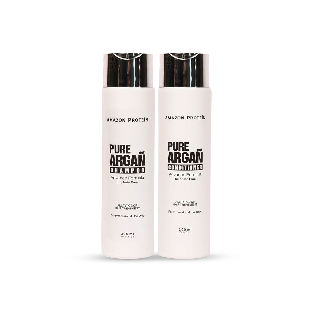 Amazon Protein Pure Argan Oil Shampoo & Conditioner Combo (300ml Each) | Sulphate Free Advanced Repair Formula | Deep Nourishing, Frizz Control & Hair Strengthening | Suitable for All Hair Types | Salon & Professional Use