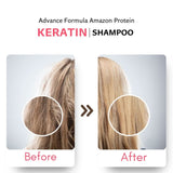 Amazon Protein Keratin Shampoo, Professional Sulphate Free, 33.81 FL OZ, Pink 1000 ml, For Professional Use