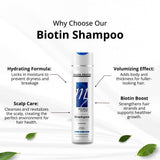 Amazon Protein Biotin Shampoo & Conditioner Combo 300ml | Professional Hair Care with Biotin | Smooth, Strong & Healthy Looking Hair | For Men & Women