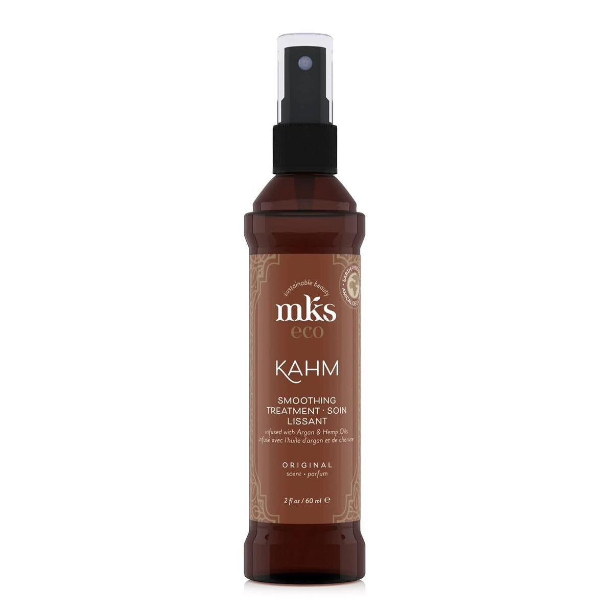 Earthly Body MKS Eco Kahm Smoothing Treatment Original Scent 2 fl oz / 60 ml hair repair hemp seed oil hair care keratin protein frizz control serum vegan cruelty-free hair care | UNDER 2499 |