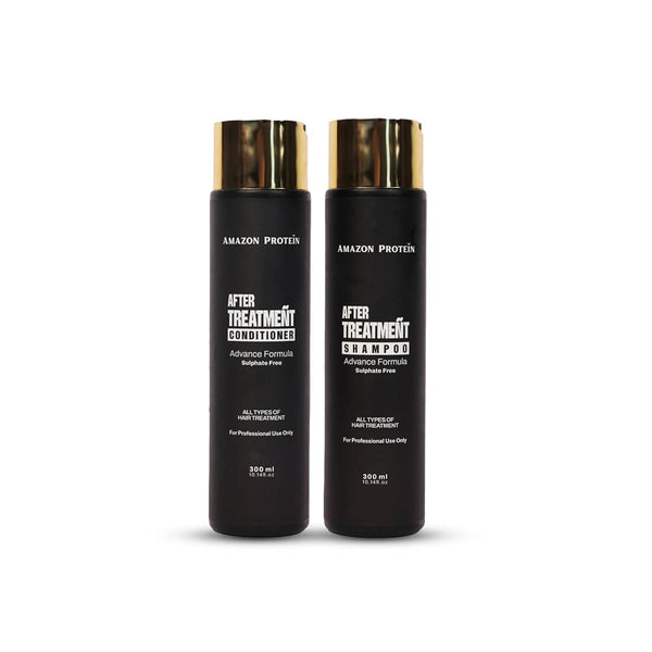 Amazon Protein After Treatment Shampoo & Conditioner Combo (300ml Each) | Sulphate-Free Advanced Repair Formula | Post-Treatment Hair Care for Smooth, Strong & Hydrated Hair | Suitable for All Hair Types | Professional Salon Use