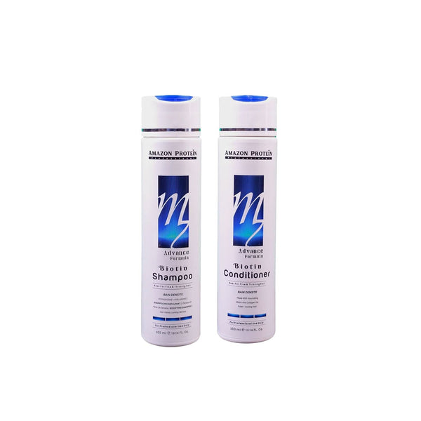 Amazon Protein Biotin Shampoo & Conditioner Combo 300ml | Professional Hair Care with Biotin | Smooth, Strong & Healthy Looking Hair | For Men & Women