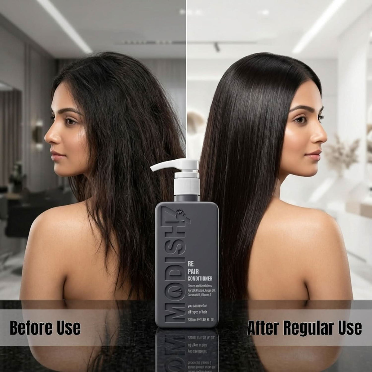 Modish7 Repair Conditioner with Keratin Protein, Argan Oil, Coconut Oil & Vitamin E, product angle 8