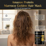 Amazon Protein Moroccan Argan Oil Hair Mask 500g | Deep Conditioning Treatment for Dry & Damaged Hair | Smoothness, Hydration & Shine | Professional Hair Care