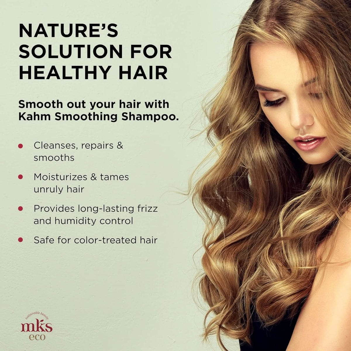 MKS eco Kahm Smoothing Shampoo 739ml, product angle 5