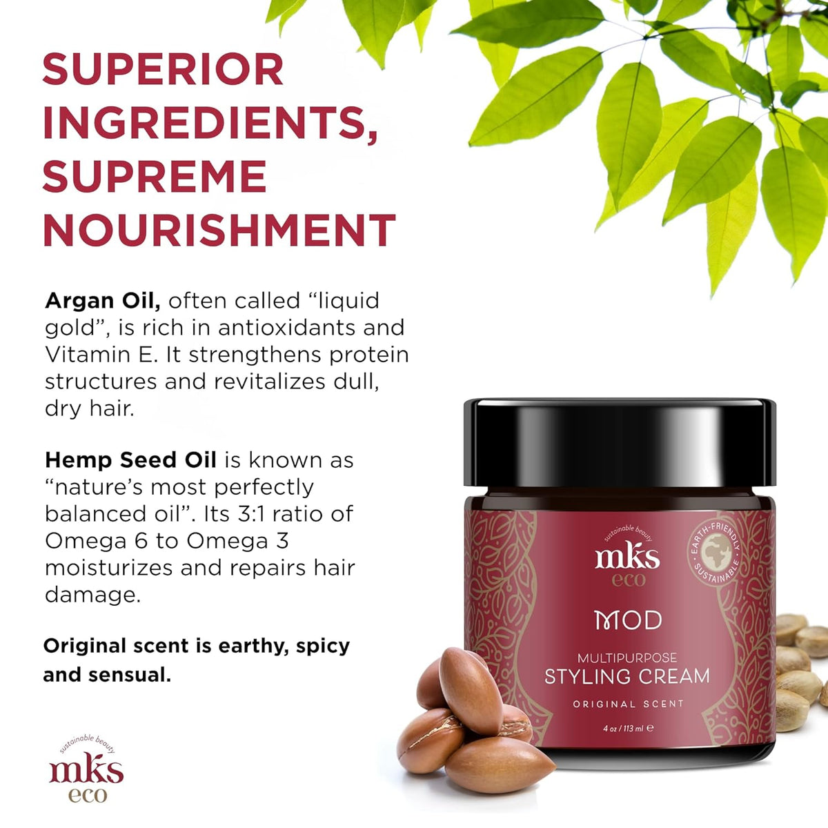 MKS eco Mod Multipurpose Styling Cream 113ml, product angle 7