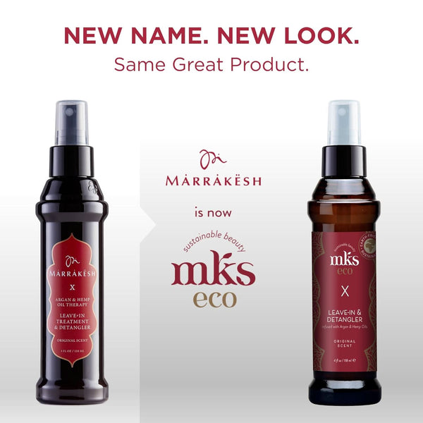 Earthly Body MKS Eco X Leave-In & Detangler 4 fl oz / 118 ml | Lightweight Conditioning Spray | Smooth, Frizz-Free Hair | Original Scent