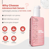 Advance Hair Serum with Macadamia Oil & Vitamin E, Ultra Shine Anti-Frizz Formula, Smooth & Silky Finish for Dry, Damaged & Frizzy Hair, Lightweight Professional Hair Care, 100ml