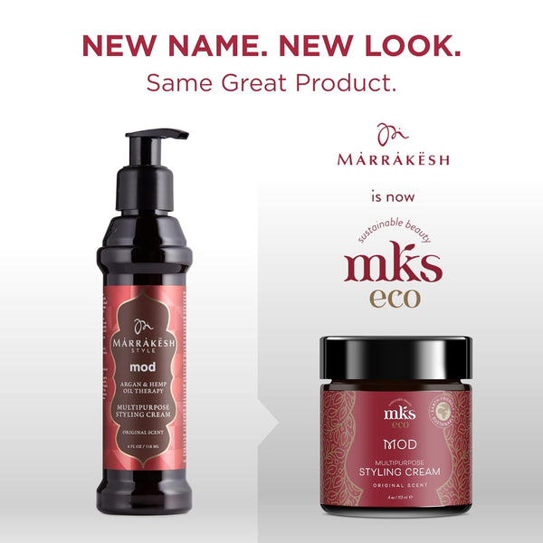 MKS Eco Mod Multipurpose Styling Cream 113ml – Lightweight, Flexible Hold Hair Cream for All Hair Types – Tames Frizz, Adds Texture & Definition