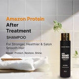 Amazon Protein After Treatment Shampoo, Sulphate Free Professional Repair Shampoo for Chemically Treated, Dry & Damaged Hair, Strengthening & Moisturizing Formula, Salon Care, 300ml