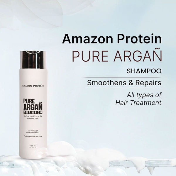 Protein Pure Argan Shampoo, Sulphate Free Advanced Nourishing Formula, Deep Cleansing & Hydration for Dry, Damaged & Frizzy Hair, Professional Hair Care for All Hair Types, 300ml