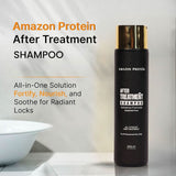 Amazon Protein After Treatment Shampoo, Sulphate Free Professional Repair Shampoo for Chemically Treated, Dry & Damaged Hair, Strengthening & Moisturizing Formula, Salon Care, 300ml
