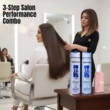 Amazon Protein Keratin Shampoo & Conditioner 300ml Each + Modish7 Hair Serum 100ml | Sulfate-Free Smoothening, Frizz Control & Shine Boost | Hair Care Combo