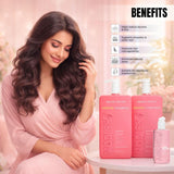 Amazon Protein Keratin Shampoo & Conditioner 1000ml Each + Modish7 Hair Serum 100ml | Sulfate-Free Frizz Control, Smooth & Shiny Hair | Professional Hair Care Combo