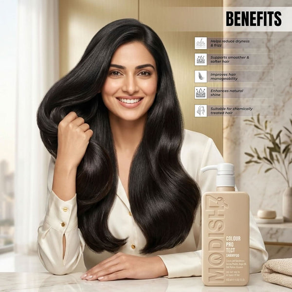 Colour Protect Shampoo 350ml | With Quinoa Protein, Argan Oil, Silk Protein & Glycerin | Sulfate-Free Shampoo for Colored Hair | Smooth, Hydrated & Long-Lasting Color Protection