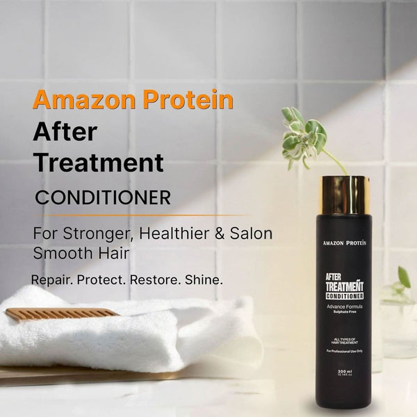 Amazon Protein After Treatment Conditioner, Sulphate Free Advanced Repair Formula, Deep Nourishing & Damage Repair Hair Conditioner for Dry, Frizzy & Chemically Treated Hair, Professional Care for All Hair Types, 300ml