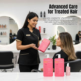Amazon Protein Keratin Shampoo & Conditioner 1000ml Each + Modish7 Hair Serum 100ml | Sulfate-Free Frizz Control, Smooth & Shiny Hair | Professional Hair Care Combo