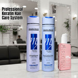 Amazon Protein Keratin Shampoo & Conditioner 300ml Each + Modish7 Hair Serum 100ml | Sulfate-Free Smoothening, Frizz Control & Shine Boost | Hair Care Combo
