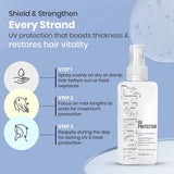 UV Protector Hair Spray 120ml | UV Protection for Hair & Scalp | Reduces Sun Damage, Dryness & Frizz | Lightweight, Non-Sticky Formula | For Strong, Radiant Hair