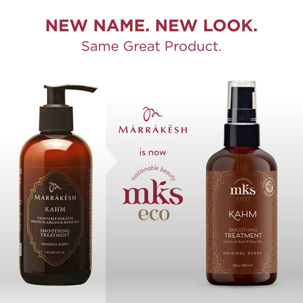 MKS Eco Kahm Smoothing Treatment Original Scent 8 fl oz / 236 ml (Professional Size) | smoothing treatment moroccan argan oil hemp seed oil frizz control salon | UNDER 7999 |