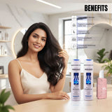 Biotin Shampoo & Conditioner 300ml Each + Modish7 Hair Serum 100ml | Hair Fall Control, Strengthening & Volumizing Care | Smooth, Shiny Hair Combo