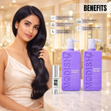 Amazon Protein Hard Water Shampoo & Conditioner 350ml Each + Argan Oil 50ml | Mineral Buildup Removal, Frizz Control & Deep Repair | Hair Care Combo