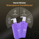 Amazon Protein Hard Water Shampoo & Conditioner Combo 350ml Each | Removes Hard Water Buildup | Hydrating & Repairing Care for Dry, Damaged Hair | Unisex, All Hair Types