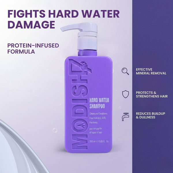 Amazon Protein Hard Water Shampoo, Mineral Buildup Removal & Hair Repair Formula, Cleanses & Conditions, SLS & SLES Free, Paraben Free, Professional Shampoo for Dry, Rough & Frizzy Hair, 350 ml