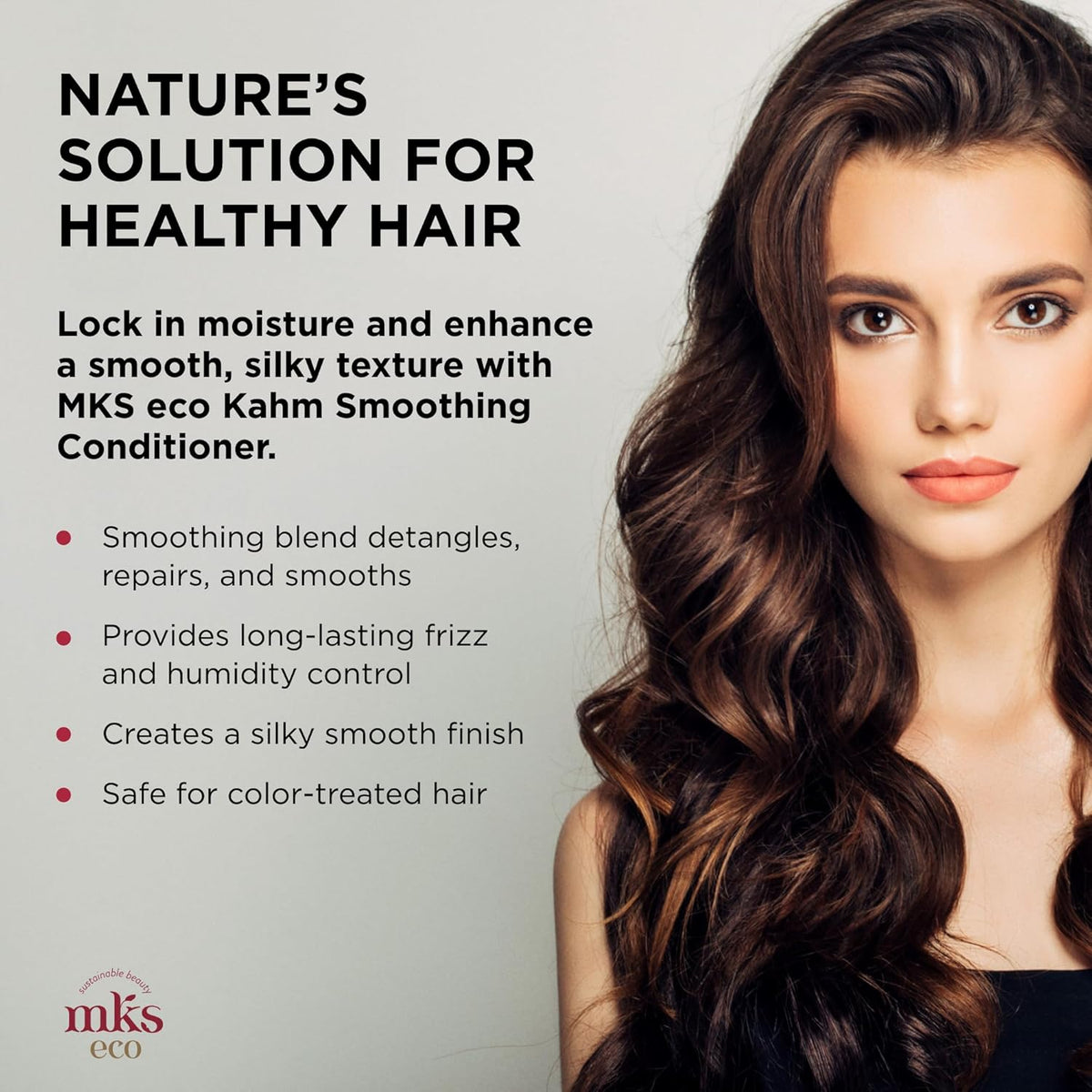 MKS eco Kahm Smoothing Conditioner 296ml, product angle 5