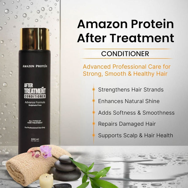 Amazon Protein After Treatment Conditioner, Sulphate Free Advanced Repair Formula, Deep Nourishing & Damage Repair Hair Conditioner for Dry, Frizzy & Chemically Treated Hair, Professional Care for All Hair Types, 300ml