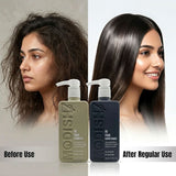 Repair Shampoo & Conditioner Combo with Argan Oil, Keratin & Biotin | Deep Damage Repair, Smooth & Frizz Control | For Dry, Damaged & Chemically Treated Hair | Sulfate Free | 350ml Each