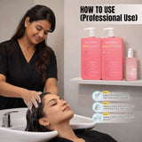 Amazon Protein Keratin Shampoo & Conditioner 1000ml Each + Modish7 Hair Serum 100ml | Sulfate-Free Frizz Control, Smooth & Shiny Hair | Professional Hair Care Combo