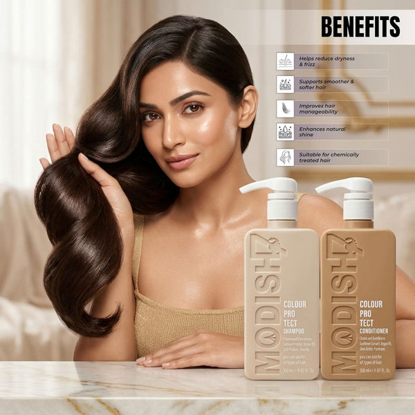 Colour Protect Shampoo & Conditioner Combo (350ml Each) | With Argan Oil, Quinoa Protein & Shea Butter | Sulfate-Free Hair Care for Colored Hair | Smooth, Shiny & Long-Lasting Color Protection