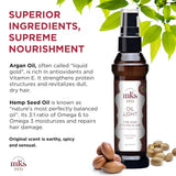 MKS eco Oil Light - Hair Styling Elixir - Moroccan Argan Oil, Hemp Seed Oil - Ideal for Fine Hair - Moisturize, Nourish Hair & Control Frizz - Vegan & Cruelty Free (2 fl oz 60 ml)