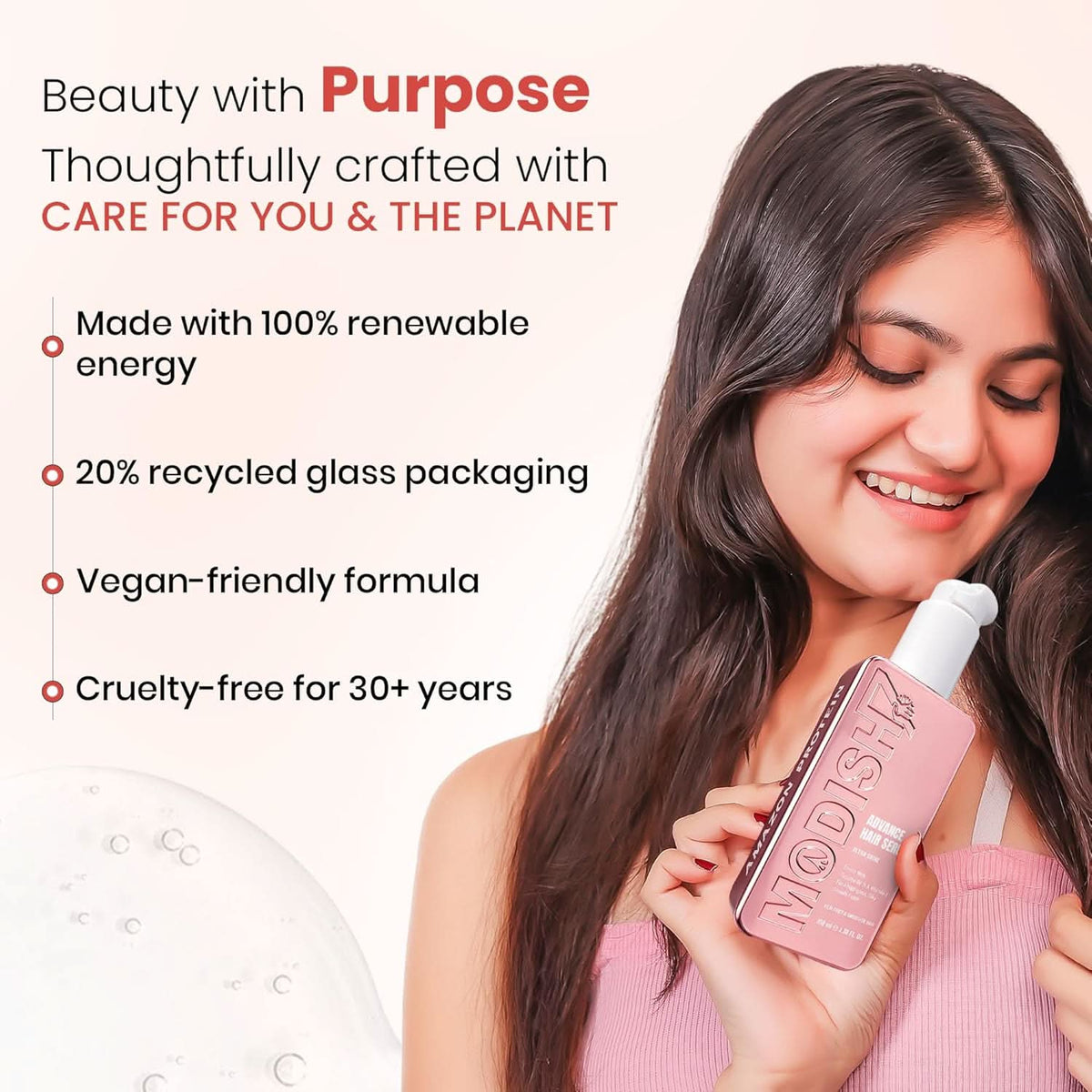 Modish7 Advance Hair Serum with Macadamia Oil & Vitamin E 100ml, product angle 6