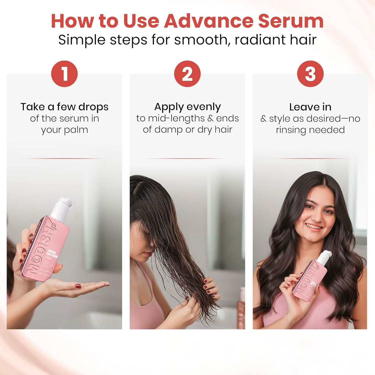 Modish7 Advance Hair Serum with Macadamia Oil & Vitamin E 100ml, product angle 9