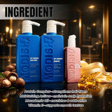 Amazon Protein Anti Dandruff Shampoo & Conditioner 350ml Each + Modish7 Hair Serum 100ml | Flake Control, Scalp Care & Frizz-Free Shine | Hair Care Combo