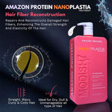 Amazon Protein Nanoplastia – Advanced Hair Restoration Treatment for All Hair Types 1000ml | Protein Hair Therapy | Frizz-Free Smoothing & Deep Repair