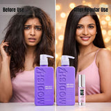 Amazon Protein Hard Water Shampoo & Conditioner 350ml Each + Argan Oil 50ml | Mineral Buildup Removal, Frizz Control & Deep Repair | Hair Care Combo
