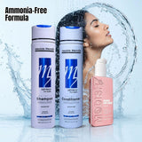 Amazon Protein Keratin Shampoo & Conditioner 300ml Each + Modish7 Hair Serum 100ml | Sulfate-Free Smoothening, Frizz Control & Shine Boost | Hair Care Combo