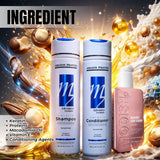 Amazon Protein Keratin Shampoo & Conditioner 300ml Each + Modish7 Hair Serum 100ml | Sulfate-Free Smoothening, Frizz Control & Shine Boost | Hair Care Combo