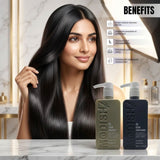 Repair Shampoo & Conditioner Combo with Argan Oil, Keratin & Biotin | Deep Damage Repair, Smooth & Frizz Control | For Dry, Damaged & Chemically Treated Hair | Sulfate Free | 350ml Each