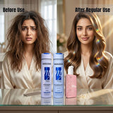Amazon Protein Keratin Shampoo & Conditioner 300ml Each + Modish7 Hair Serum 100ml | Sulfate-Free Smoothening, Frizz Control & Shine Boost | Hair Care Combo