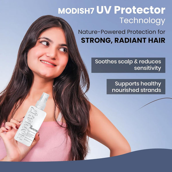 UV Protector Hair Spray 120ml | UV Protection for Hair & Scalp | Reduces Sun Damage, Dryness & Frizz | Lightweight, Non-Sticky Formula | For Strong, Radiant Hair