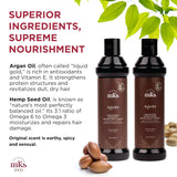 MKS eco Kahm Smoothing Shampoo & Conditioner Set (10 fl oz Each) | Moroccan Argan Oil & Hemp Seed Oil | Smooth, Repair & Hydrate Hair | Vegan & Cruelty Free