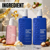 Amazon Protein Shea Butter Shampoo & Conditioner 350ml Each + Modish7 Hair Serum 100ml | Deep Moisture, Frizz Control & Shine Boost | Hair Care Combo