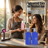 Amazon Protein Shea Butter Shampoo & Conditioner 350ml Each + Modish7 Hair Serum 100ml | Deep Moisture, Frizz Control & Shine Boost | Hair Care Combo